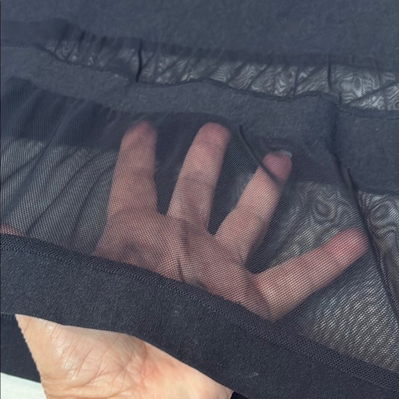 Love Culture Black Pencil Pull On Skirt with Transparent Bands - Picture 2 of 7